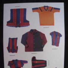 Coleccionismo deportivo: LAMINA CON 8 PEGATINAS DEL F.C BARCELONA - LES SAMARRETES - AJUNTAMENT/EL PERIODICO/MOVILINE 1998.