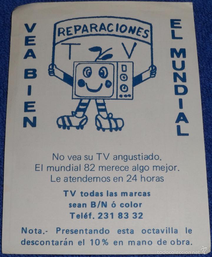 Coleccionismo deportivo: Mundial Espa&ntilde;a 1982 - Reparaciones TV