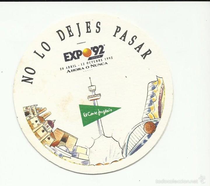 Coleccionismo deportivo: Antiguo posavasos de la Expo de Sevilla del 92
