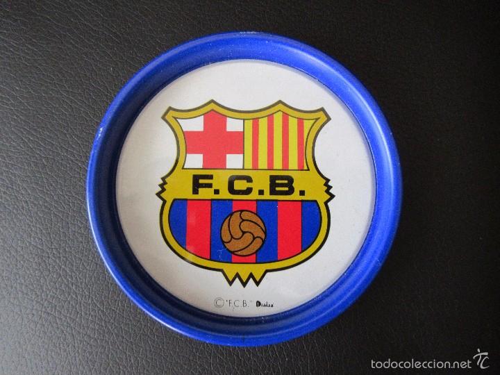 Coleccionismo deportivo: Posavasos del F.C.Barcelona en metal