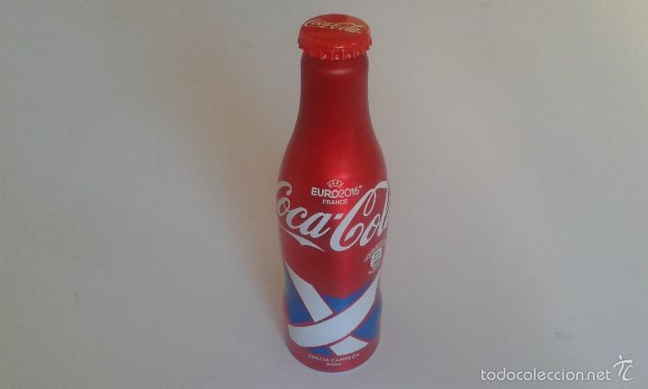 Sammelleidenschaft Sport: Botella aluminio Coca Cola -- UEFA -- Euro2016 ( France ) -- 250 ml -- GRECIA Campe&oacute;n 2004