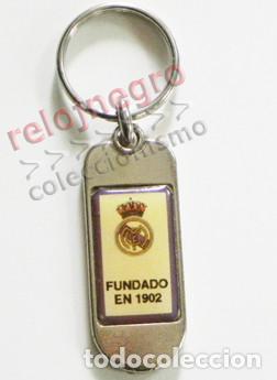 Sammelleidenschaft Sport: LLAVERO REAL MADRID FECHA FUNDACI&Oacute;N Y ESCUDO - DE METAL - F&Uacute;TBOL DEPORTE - M&Aacute;S COSAS DEL RM EN VENTA