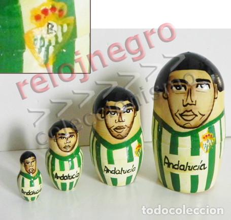 Collezionismo sportivo: REAL BETIS MATRIUSCA matrioska matriuska mu&ntilde;eca rusa f&uacute;tbol DEPORTE JUGUETE DECORACI&Oacute;N &iquest; ARTESAN&Iacute;A ?