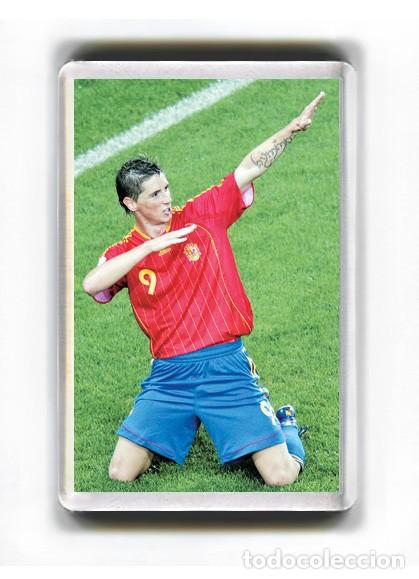 Coleccionismo deportivo: IMAN ACRILICO NEVERA - FUTBOL FERNANDO TORRES ARQUERO ATLETICO DE MADRID SELECCION ESPA&Ntilde;OLA