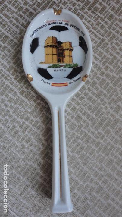 Coleccionismo deportivo: CENICERO. RECUERDO. SOUVENIR. MUNDIAL FUTBOL 1982. ESTADIO LUIS CASANOVAS VALENCIA ESPA&Ntilde;A 82