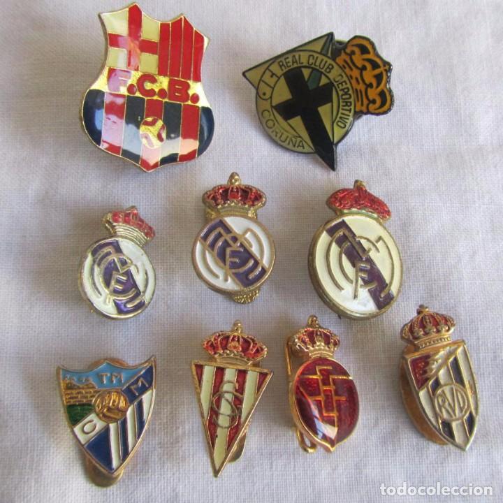 Sammelleidenschaft Sport: 9 pins de equipos de futbol