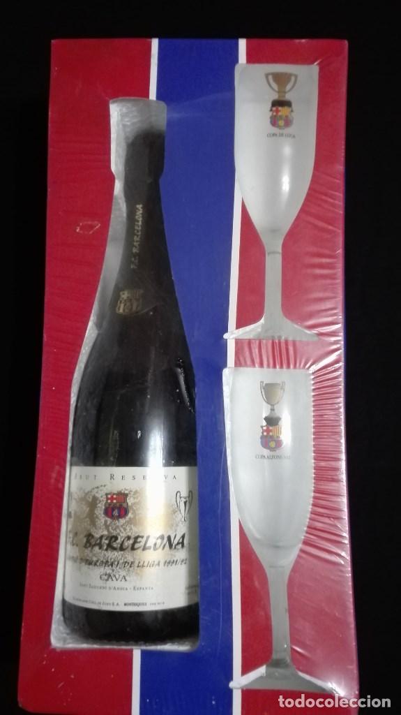 Coleccionismo deportivo: BOTELLA CAVA F.C. BARCELONA - Foto 1