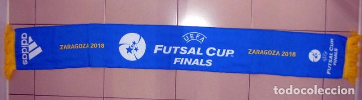 Coleccionismo deportivo: BUFANDA SCARF F&Uacute;TBOL SALA FINAL CHAMPIONS FUTSAL UEFA CUP - ZARAGOZA - ADIDAS - RICARDINHO - NUEVA!!