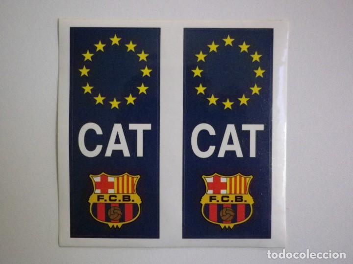 Sports collectibles: 2 PEGATINAS UNI&Oacute;N EUROPEA CATALU&Ntilde;A CATALUNYA FC BARCELONA IDEAL PARA MATRICULA COCHE PEGATINA BAR&Ccedil;A