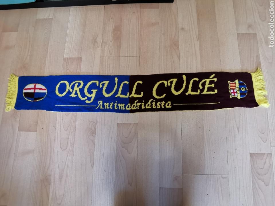 Colecionismo desportivo: BUFANDA F. C. BARCELONA ORGULL CULE ANTIMADRILISTA 130x18cm