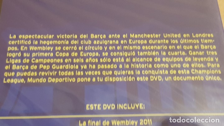 Coleccionismo deportivo: FC BARCELONA / CAMPEÓN DE EUROPA / FINAL DE WEMBLEY 2011 / DVD PRECINTADO. - Foto 2 - 164087174