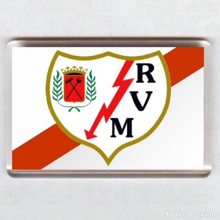 Coleccionismo deportivo: IMAN acr&iacute;lico NEVERA - FUTBOL # RAYO VALLECANO