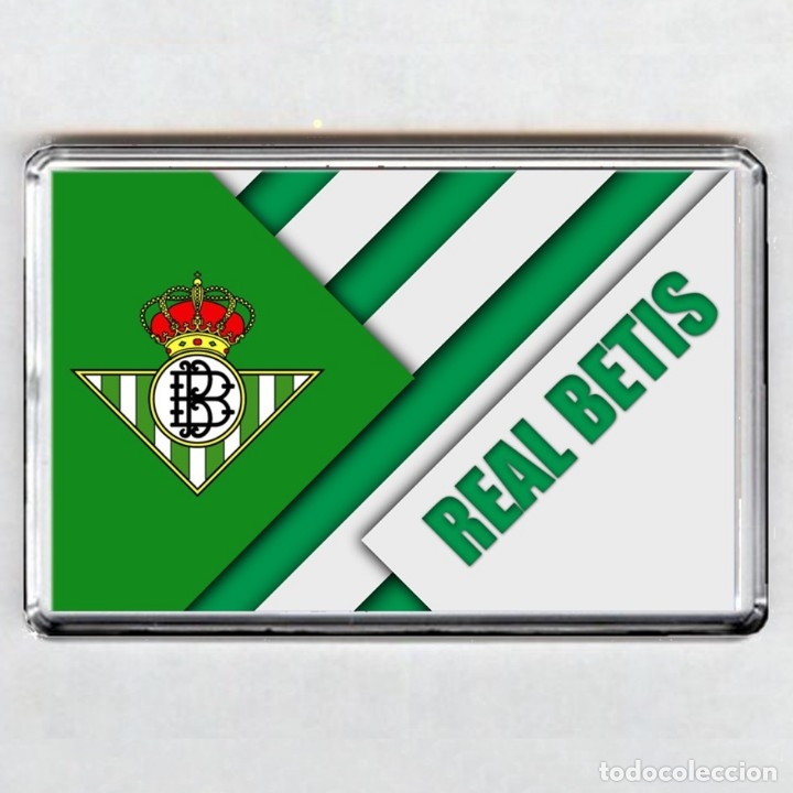 Coleccionismo deportivo: IMAN acr&iacute;lico NEVERA - FUTBOL # REAL BETIS BALOMPIE