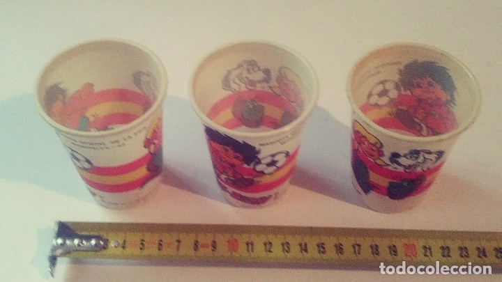 Colecionismo desportivo: vasos mundiales 82 de pl&aacute;stico