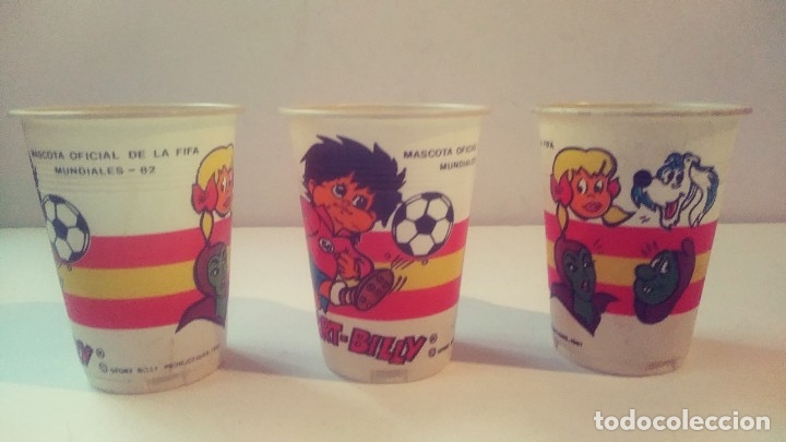 Coleccionismo deportivo: vasos mundiales 82 de pl&aacute;stico - Foto 4