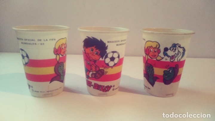 Coleccionismo deportivo: vasos mundiales 82 de pl&aacute;stico - Foto 5