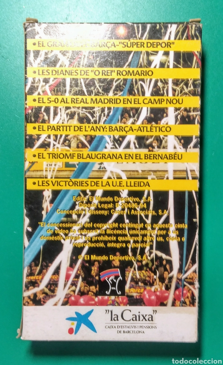 Coleccionismo deportivo: V&iacute;deo VHS. Super Lliga Bar&ccedil;a. 1993-94. - Foto 2