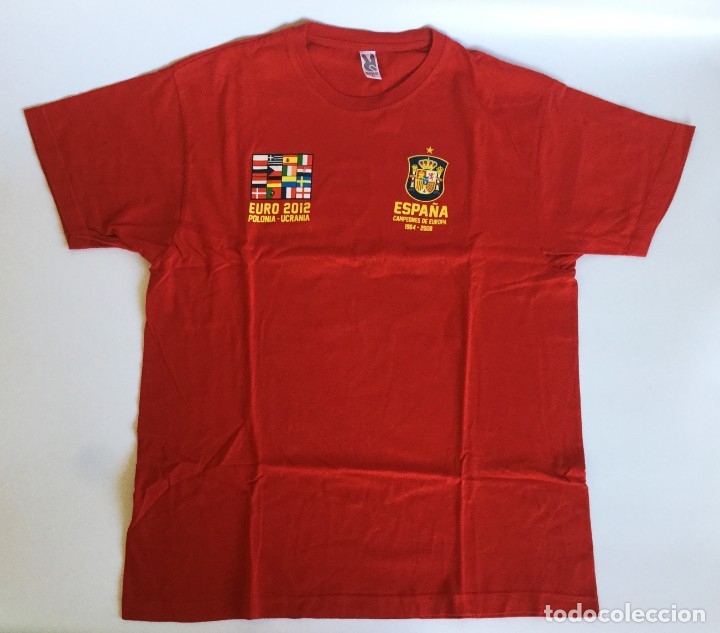 Coleccionismo deportivo: Camiseta Euro 2012 &ndash; Espa&ntilde;a Campeones de Europa &ndash; Deportes Blanes