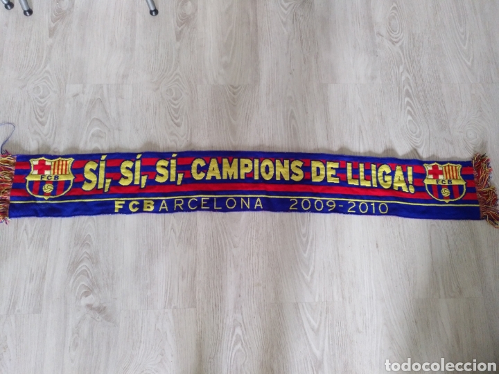 Coleccionismo deportivo: Bufanda Futbol Club Barcelona Campions de Lliga 2009-2010