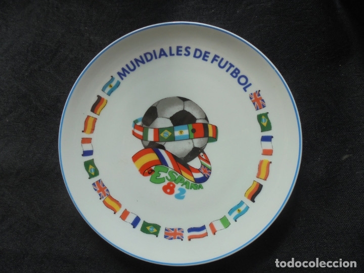 Coleccionismo deportivo: Plato Mundiales de Futbol 1982
