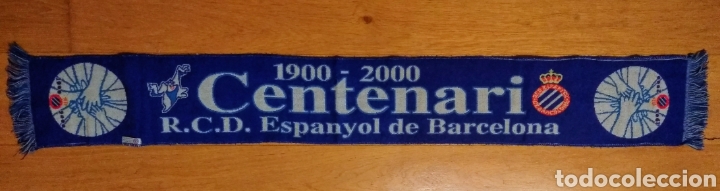 Coleccionismo deportivo: Bufanda R.C.D. Espanyol. Centenari. 2000. - Foto 1