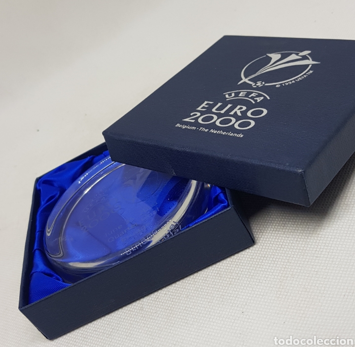 Coleccionismo deportivo: Pisapapeles comemorativo eurocopa 2000 - brujas - espa&ntilde;a-francia - car171