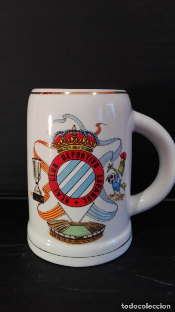 Coleccionismo deportivo: JARRA CERVEZA RCD ESPA&Ntilde;OL - Foto 1