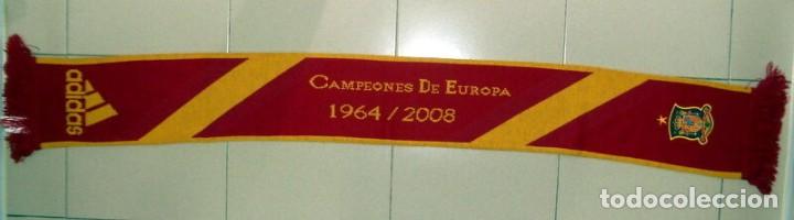 Coleccionismo deportivo: BUFANDA SCARF SCIARPA FUTBOL ESPA&Ntilde;A CAMPEON DE EUROPA ADIDAS NUEVA NEW! FOOTBALL. LA ROJA
