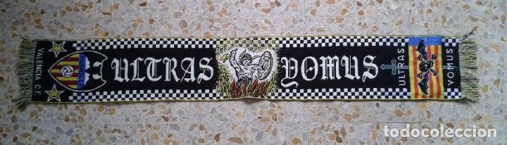 Coleccionismo deportivo: BUFANDA SCARF SCIARPA VALENCIA CF YOMUS ULTRAS HINCHAS SUPPORTERS MUY RARA! R10817