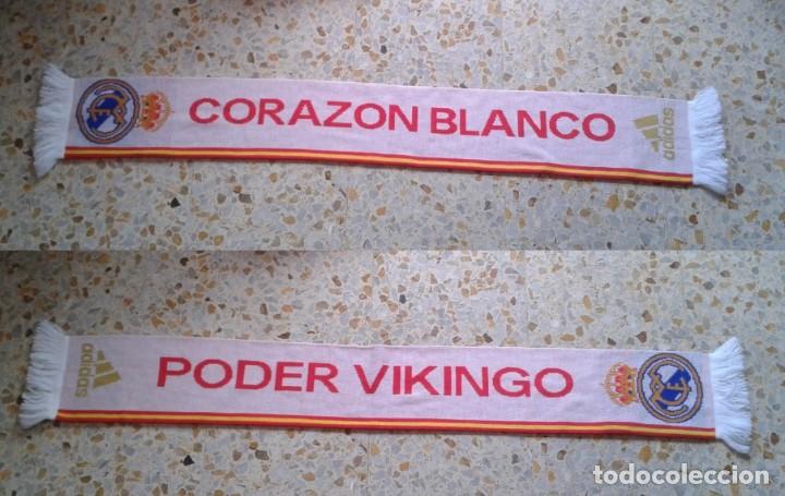 Coleccionismo deportivo: BUFANDA SCARF REAL MADRID CORAZON BLANCO PODER VIKINGO ULTRAS HINCHAS SUPPORTERS R10822