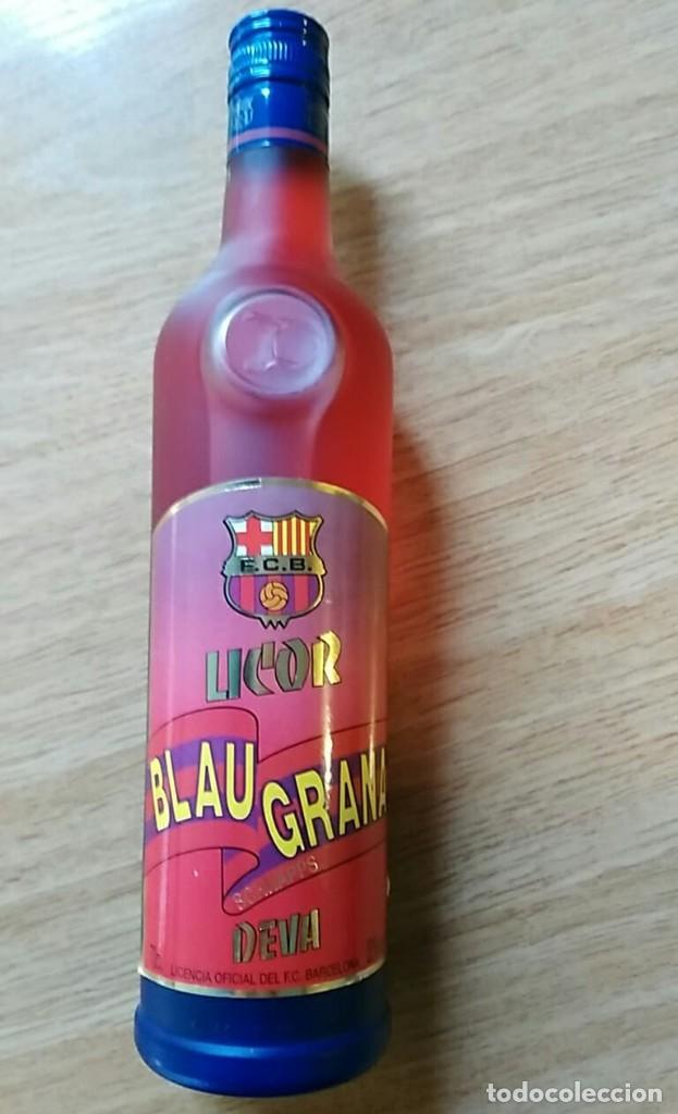 Sammelleidenschaft Sport: BOTELLA DE LICOR BLAU GRANA F.C.BARCELONA PRODUCTO LICENCIADO SCHNAPPS - DEVA FCBAR&Ccedil;A