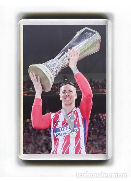 Sammelleidenschaft Sport: IMAN ACRILICO NEVERA - FUTBOL ATLETICO DE MADRID FERNANDO TORRES COPA UEFA 2017-2018