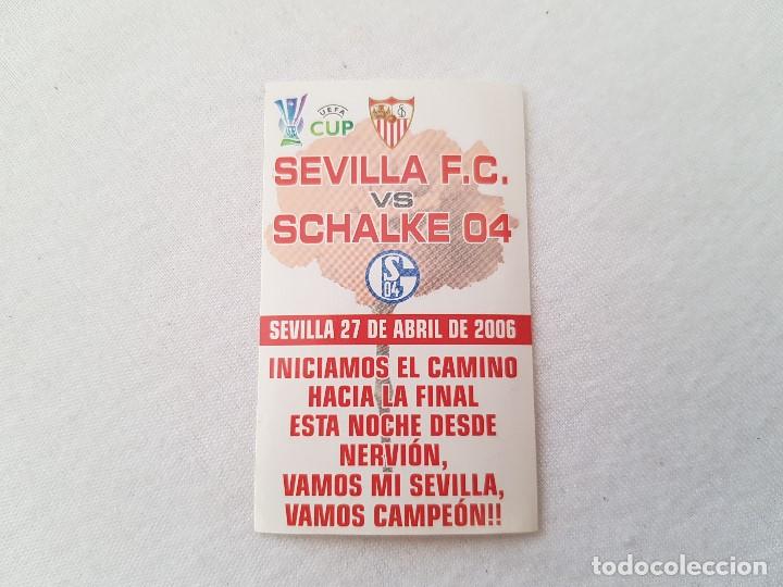Sammelleidenschaft Sport: Adhesivos / pegatina oficial Sevilla FC - Schalke 04 (Uefa Cup)