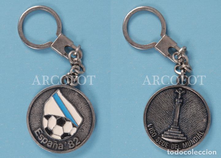 Sammelleidenschaft Sport: Antiguo LLAVERO Mundial de F&uacute;tbol - ESPA&Ntilde;A '82 - VIGO SEDE DEL MUNDIAL - EL DE LA FOTO