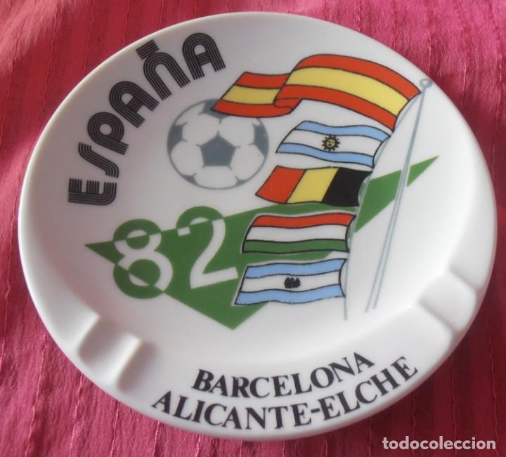 Coleccionismo deportivo: CENICERO, ESPA&Ntilde;A 82, BARCELONA , ALICANTE. ELCHE