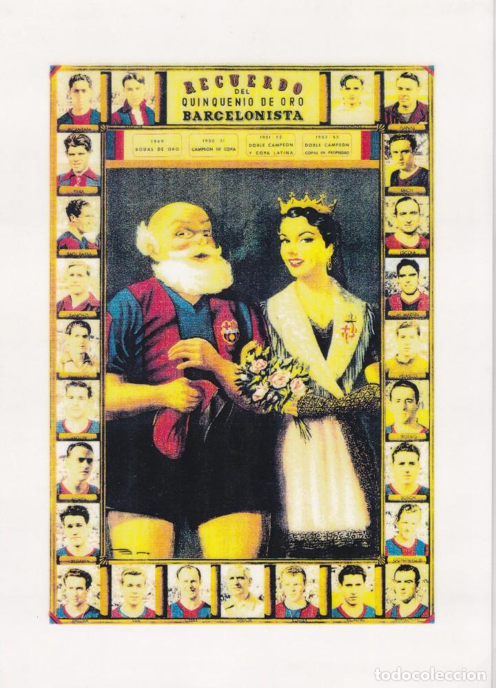 Sammelleidenschaft Sport: Cartel plastificado dl f.c.barcelona
