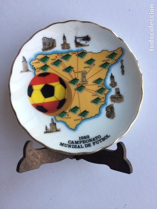 Coleccionismo deportivo: Platillo 1982 Campeonato Mundial de F&uacute;tbol
