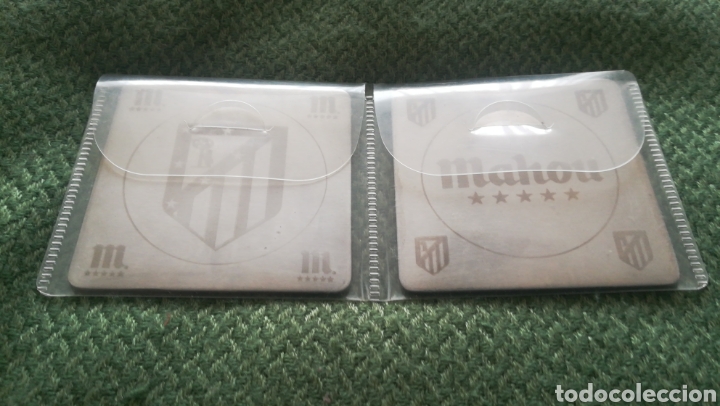 Coleccionismo deportivo: POSAVASOS ATLETICO DE MADRID Y MAHOU MET&Aacute;LICOS