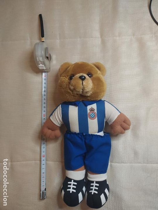 Coleccionismo deportivo: ANTIGUO OSO DE PELUCHE FUTBOL ESPA&Ntilde;OL DE BARCELONA