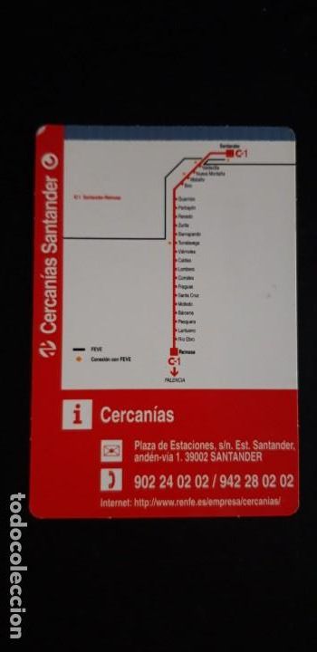 Sports collectibles: . 1 CALENDARIO DE ** CERCANIAS RENFE SANTANDER ** . . .A&Ntilde;O 2000
