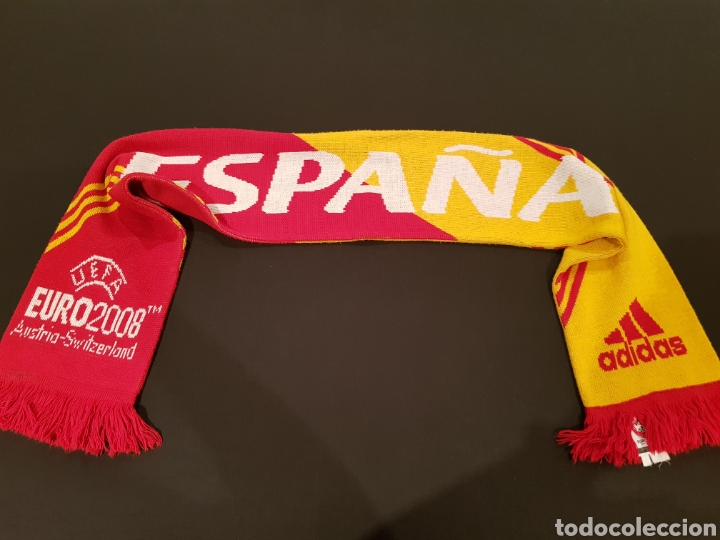 Coleccionismo deportivo: Bufanda Espa&ntilde;a UEFA Euro 2008 Austria Suiza Adidas