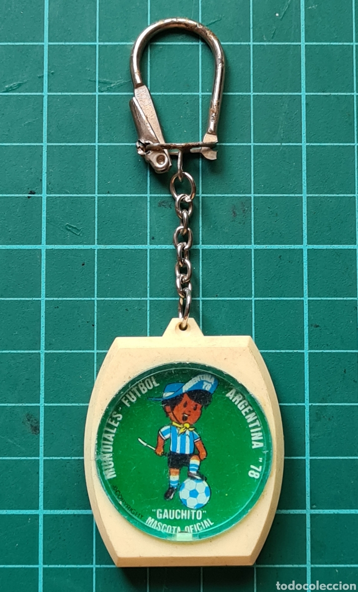 Coleccionismo deportivo: Llavero publicidad Mundiales F&uacute;tbol Argentina 78 Mascota Gauchito - Copa Mundo - Quiniela