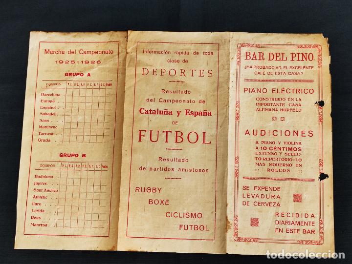 Sammelleidenschaft Sport: TRIPTICO - FUTBOL CAMPEONATO DE CATALU&Ntilde;A 1925 1926 - PIANO ELECTRICO -