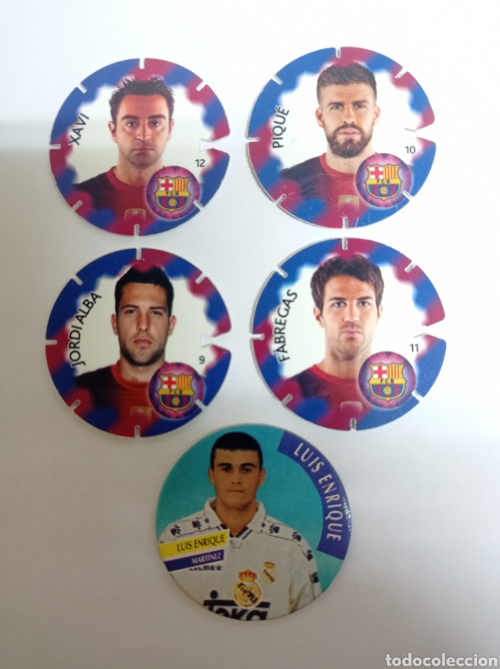 Coleccionismo deportivo: XAVI PIQUE ALBA FABREGAS LUIS ENRIQUE