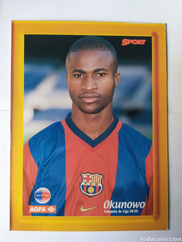 Coleccionismo deportivo: Okunowo Barcelona 1998 1999 98 99 16x12 cms sport agfa
