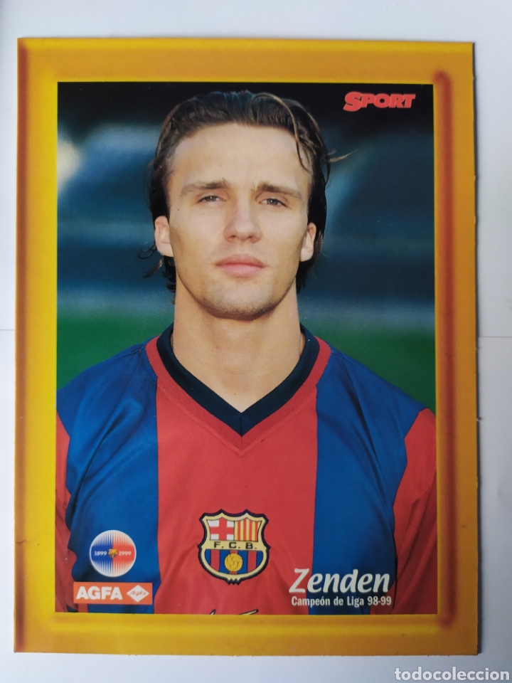 Coleccionismo deportivo: Zenden Barcelona 1998 1999 98 99 16x12 cms sport agfa