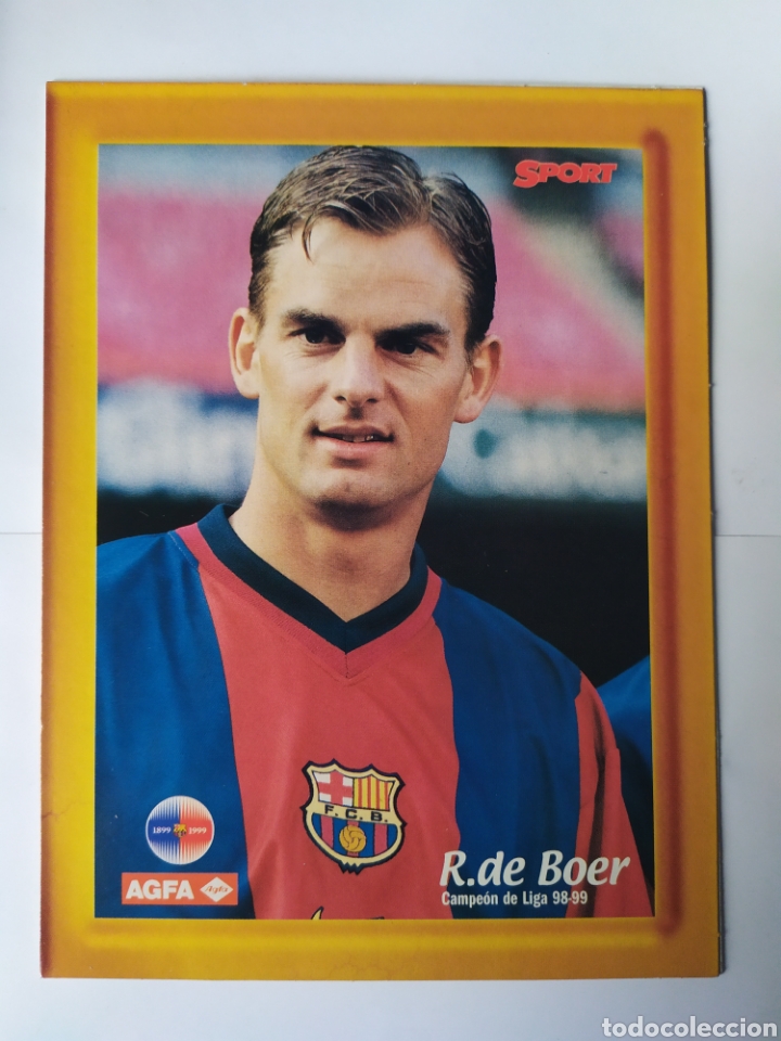 Colecionismo desportivo: Ronald de Boer Barcelona 1998 1999 98 99 16x12 cms sport agfa