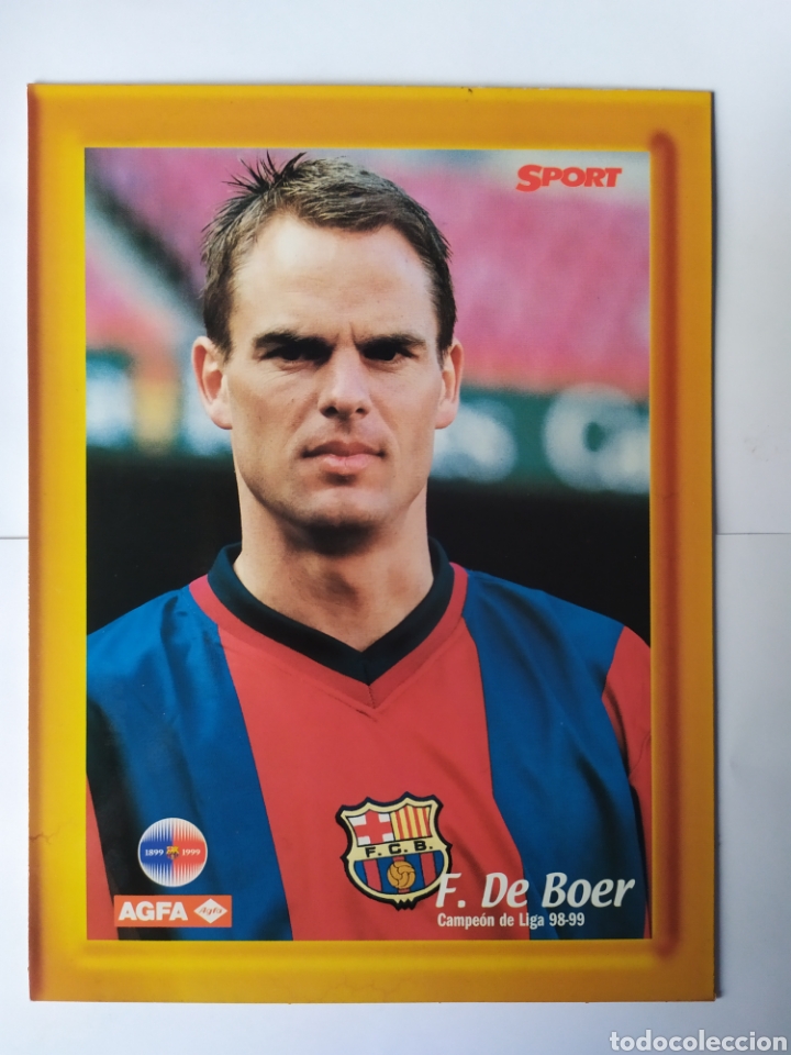 Coleccionismo deportivo: Frank de Boer Barcelona 1998 1999 98 99 16x12 cms sport agfa