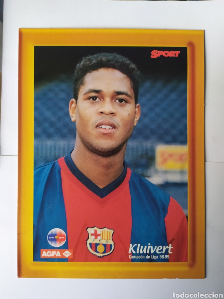 Coleccionismo deportivo: Kluivert Barcelona 1998 1999 98 99 16x12 cms sport agfa