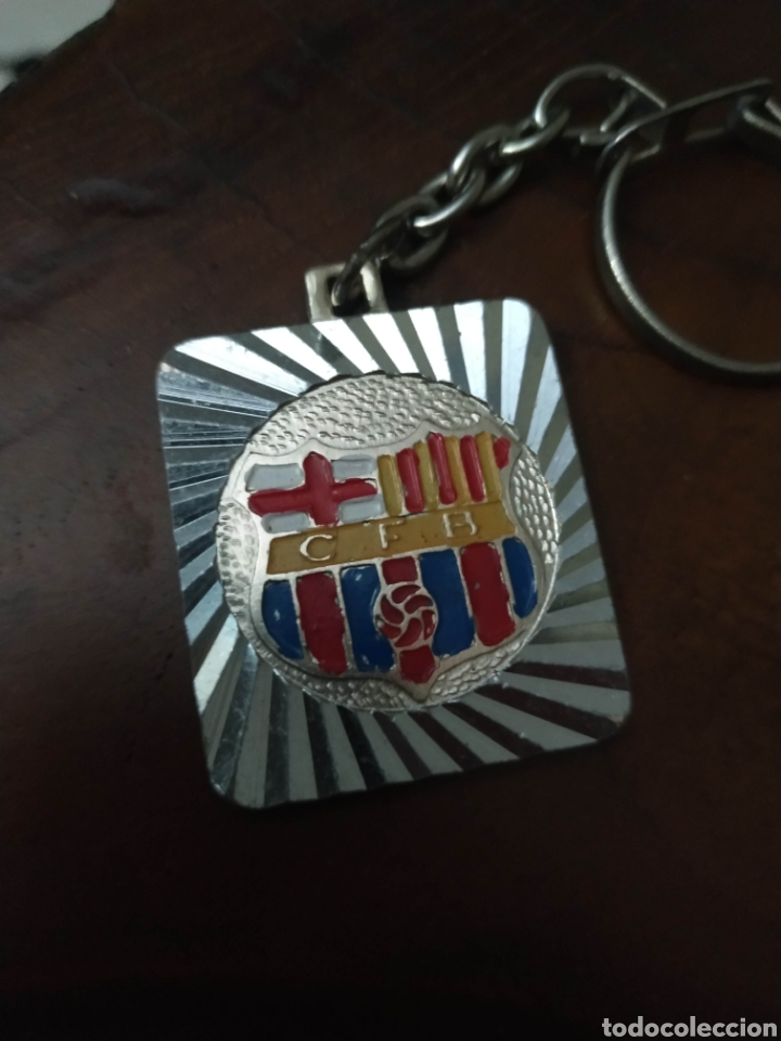 Sammelleidenschaft Sport: Llavero key chain FC Barcelona bars a Barcelona antiguo